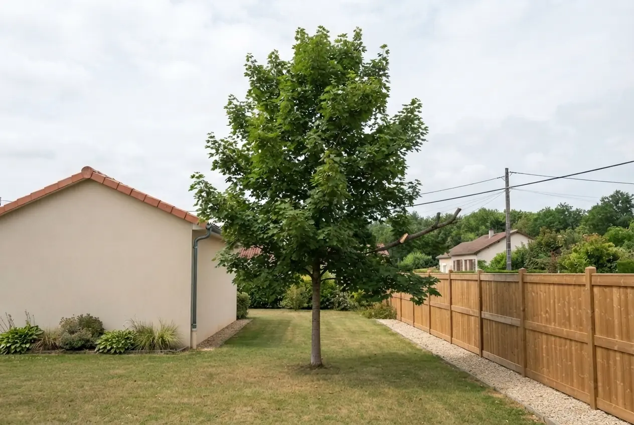 Jardin dégagé après démontage par grimpeur à Aiffres