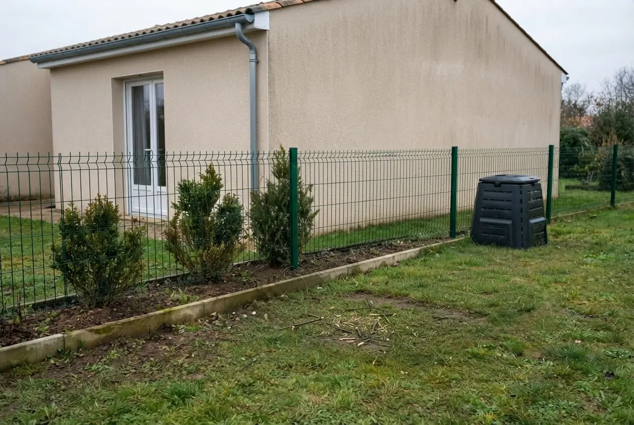 Jardin propre après évacuation de déchets verts